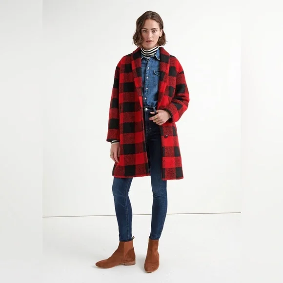 Lucky Brand Buffalo Check Coat | Large - Picture 4 of 13